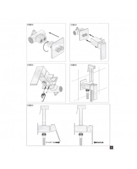 Змішувач гігієнічний TOPAZ LOFT TLF 32106-H39-C