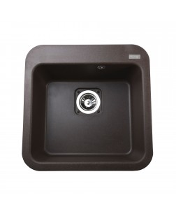 Гранітна мийка Globus Lux BARBORA коричневий 510x510мм-А0006