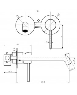 Змішувач для умивальника TOPAZ LOFT TLF 32235-H39-C