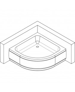 Душовий піддон півкруглий SLUPIA RM90F BRAVO (1уп.)