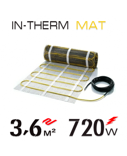 Нагревательный мат  In-Therm 200 Вт - 3,6 кв.м