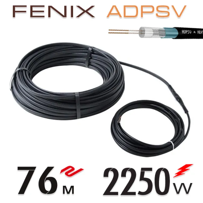 Нагревательный двужильный кабель Fenix ADPSV 30 W/m - 76 м.п. Нагревательный двужильный кабель Fenix ADPSV 30 W/m - 76 м.п.