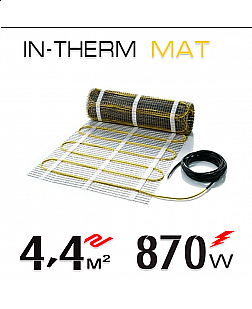 Нагрівальний мат In-Therm 200 Вт - 4,4 кв.м