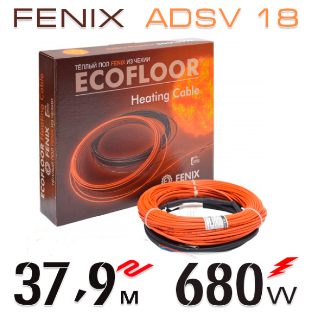Нагревательный кабель Fenix ADSV 18 Вт - 37,9 м