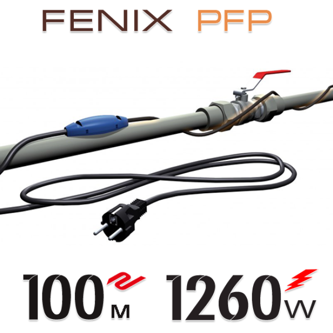 Нагрівальний кабель двожильний Fenix PFP 12 Вт/м з вбудованим термостатом - 100 м.п.