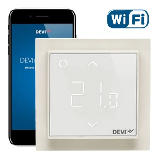 Терморегулятор DEVIregTM Smart Pure White Wi-Fi Терморегулятор DEVIregTM Smart Pure White Wi-Fi