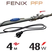 Нагревательный кабель двужильный Fenix PFP 12 Вт/м с встроенным термостатом - 4 м.п.