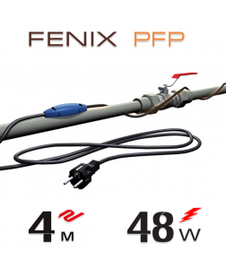Нагрівальний кабель двожильний Fenix PFP 12 Вт/м з вбудованим термостатом - 4 м.п.