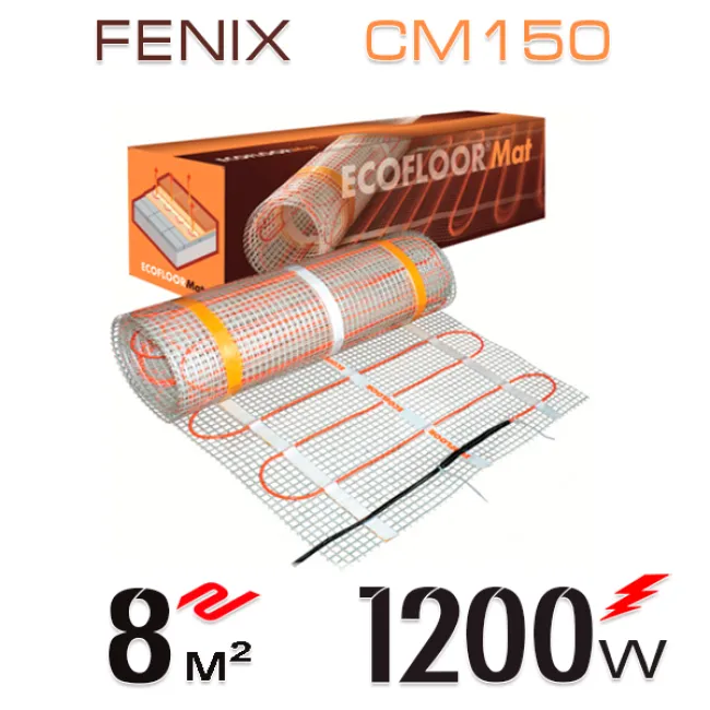Нагревательный мат Fenix CM 150 Вт/м - 8 кв.м Нагревательный мат Fenix CM 150 Вт/м - 8 кв.м
