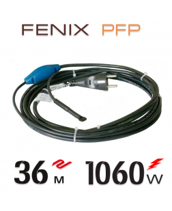 Нагревательный двужильный кабель Fenix PFP 30 Вт/м со встроенным термостатом - 36 м.п.