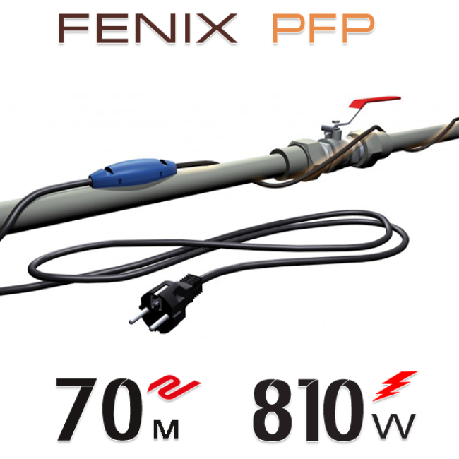 Нагревательный кабель двужильный Fenix PFP 12 Вт/м с встроенным термостатом - 70 м.п.