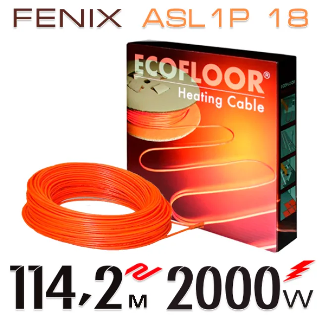 Нагревательный кабель Fenix ASL1P 18 Вт - 114,2 м Нагревательный кабель Fenix ASL1P 18 Вт - 114,2 м