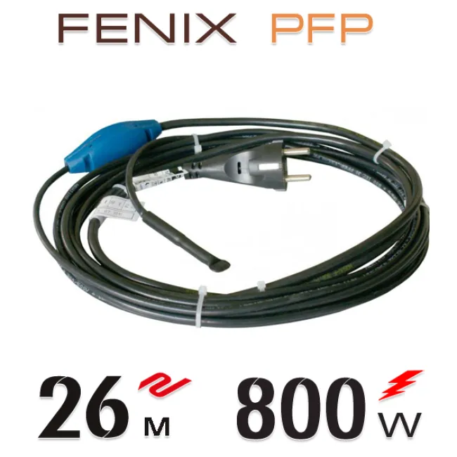 Нагревательный двужильный кабель Fenix PFP 30 Вт/м со встроенным термостатом - 26 м.п. Нагревательный двужильный кабель Fenix PFP 30 Вт/м со встроенным термостатом - 26 м.п.