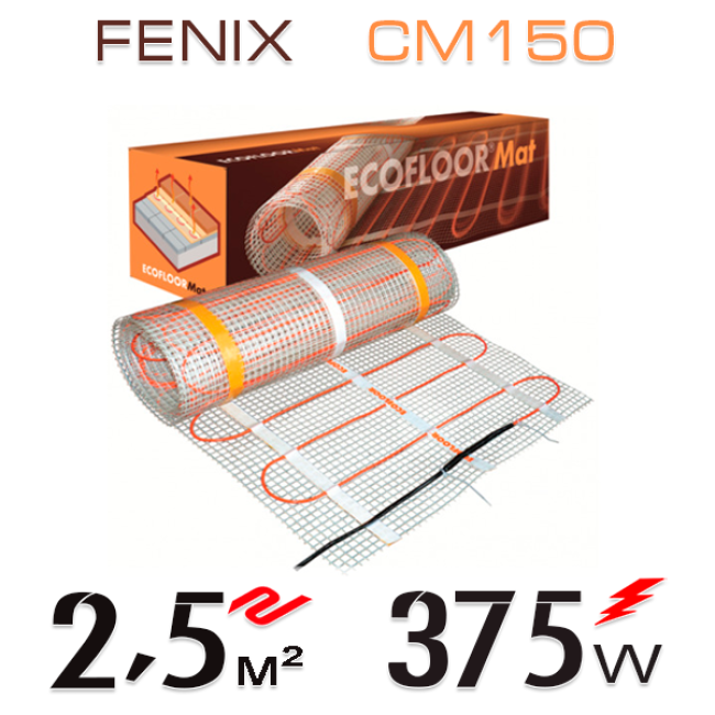 Нагревательный мат Fenix CM 150 Вт/м - 2,5 кв.м
