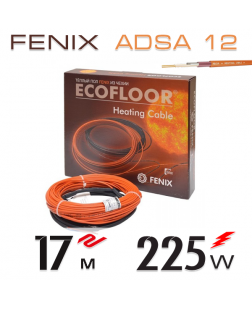 Нагрівальний двожильний кабель Fenix ADSA 12 - 17 м.п.