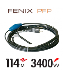 Нагревательный двужильный кабель Fenix PFP 30 Вт/м со встроенным термостатом - 114 м.п.