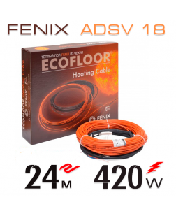 Нагревательный кабель Fenix ADSV 18 Вт - 24 м