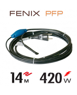 Нагревательный двужильный кабель Fenix PFP 30 Вт/м со встроенным термостатом - 14 м.п.