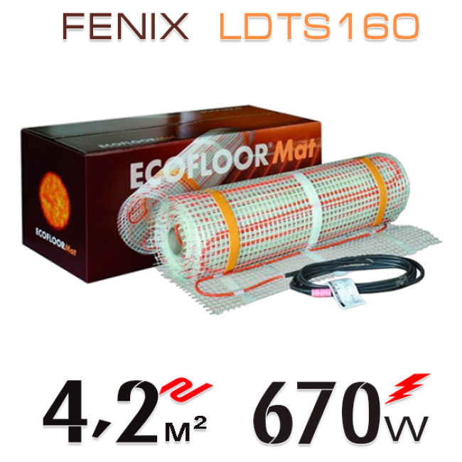 Нагревательный мат Fenix LDTS 160 Вт/м - 4,2 кв.м