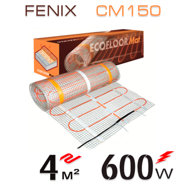 Нагревательный мат Fenix CM 150 Вт/м - 4 кв.м