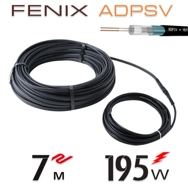 Нагревательный двужильный кабель Fenix ADPSV 30 W/m - 7 м.п. Нагревательный двужильный кабель Fenix ADPSV 30 W/m - 7 м.п.