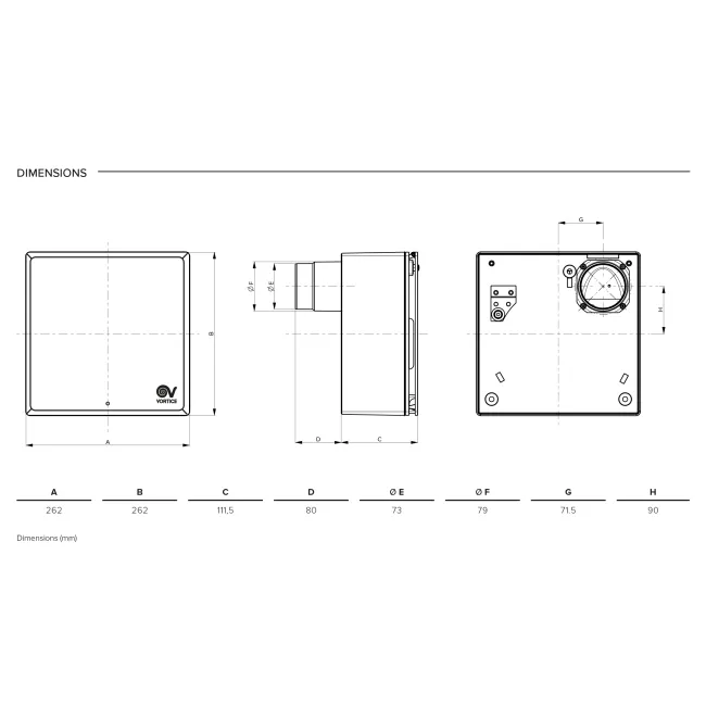 Вытяжной вентилятор Vortice QE 60 LL T PIR