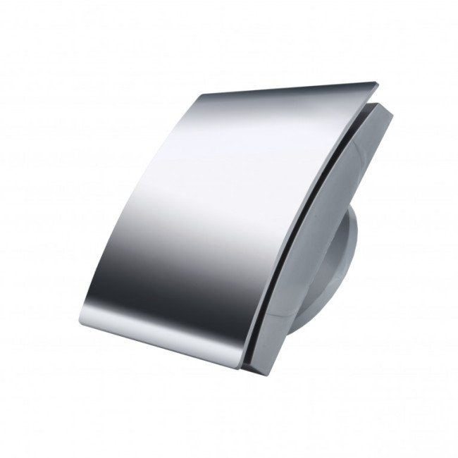 Дизайнерський надтонкий витяжний вентилятор для ванної MMP 100, 90 м³/год, пластик, хром