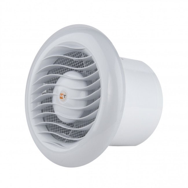 Вытяжной вентилятор MT 100, 95 м³/ч, белый, с обратным клапаном