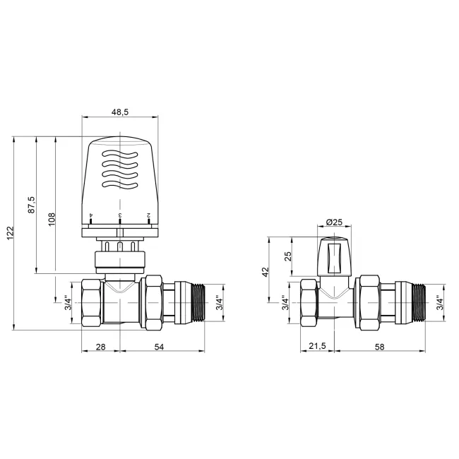 Термокомплект Icma 3/4" з антипротіканням прямий №KIT_1100+775-940+815-940 2 Термокомплект Icma 3/4" з антипротіканням прямий №KIT_1100+775-940+815-940 2