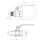 Кран кульовий SD Plus 1" 1/4 ВЗ для води (важіль) SD605W32