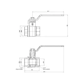 Кран кульовий SD Plus 2" 1/2 ВР для води (важіль) SD600W63