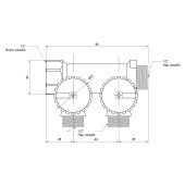 Колектор Icma 1" 2 виходи №227 Колектор Icma 1" 2 виходи №227