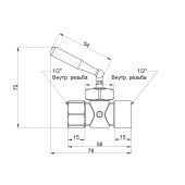 Кран Icma 1/2" ВР під манометр №151