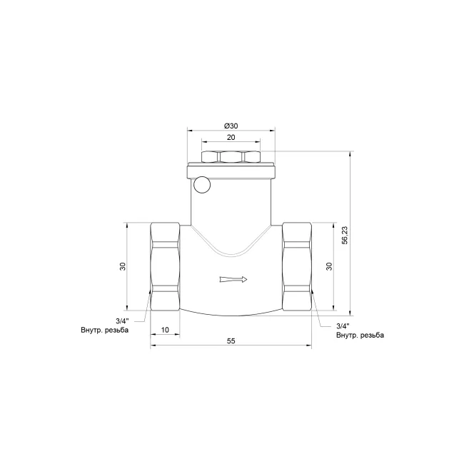 Зворотний клапан SD Plus 3/4" SD242W20