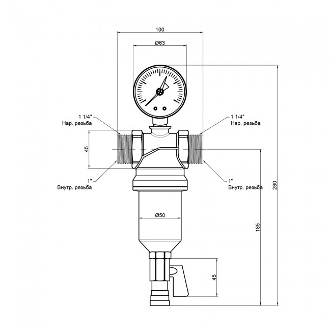 Фільтр самопромивний  Icma 1" №750