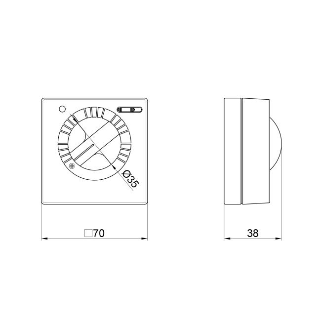 Термостат Icma кімнатний електромеханічний On-Off №P311 2