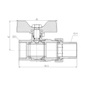 Кран кульовий "Американка" SD Forte 3/4" прямий SF220W20