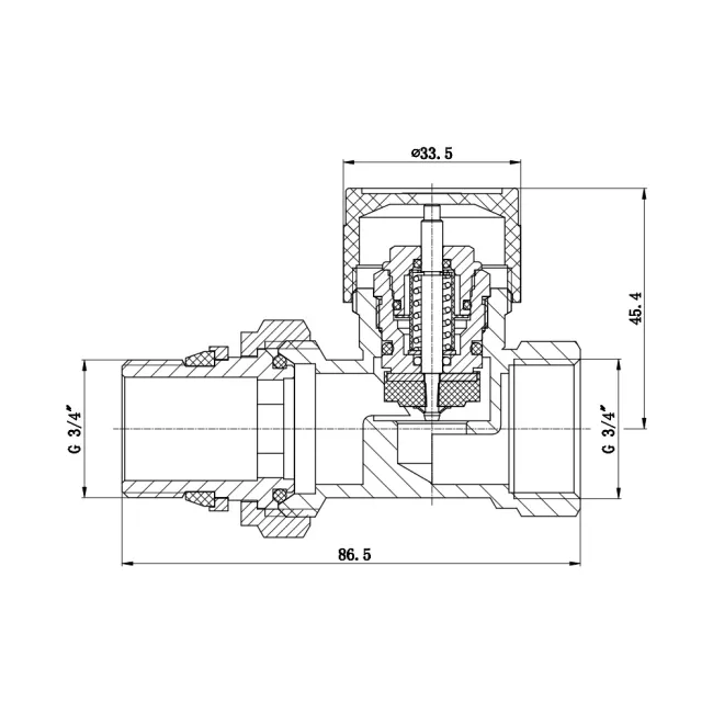 Клапан термостатичний SD Forte 3/4" з антипротіканням для радіатора прямой SF239W20 2 Клапан термостатичний SD Forte 3/4" з антипротіканням для радіатора прямой SF239W20 2