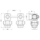 Кран кульовий SD Forte 3/4"х1/2" для радіатора нижній кутовий SF250W15