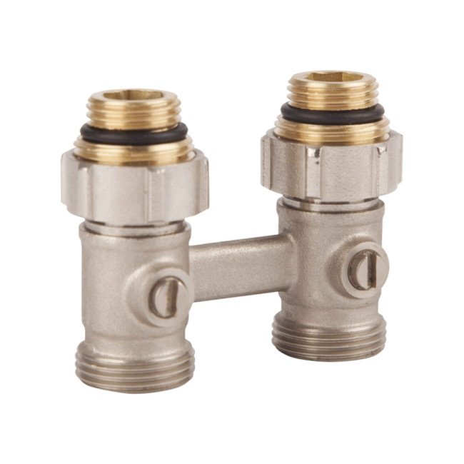 Кран кульовий SD Forte 3/4"х1/2" для радіатора нижній SF251W15 Кран кульовий SD Forte 3/4"х1/2" для радіатора нижній SF251W15