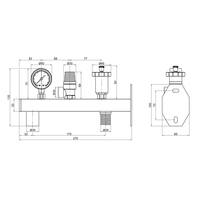 Група безпеки SD Plus для розширювального бака 3/4'' SD292W20 2 Група безпеки SD Plus для розширювального бака 3/4'' SD292W20 2
