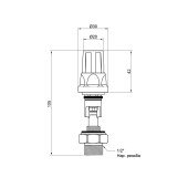 Терморегулюючий механізм вентиля Icma №175 Терморегулюючий механізм вентиля Icma №175