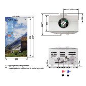 Колонка газова димохідна Thermo Alliance JSD20-10GC 10 л панель скляна з малюнком гори