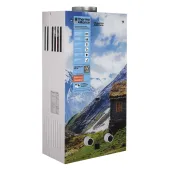Колонка газова димохідна Thermo Alliance JSD20-10GC 10 л панель скляна з малюнком гори