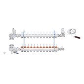 Колекторна група Icma 3/4" 12 виходів, з витратоміром №A3K013 Колекторна група Icma 3/4" 12 виходів, з витратоміром №A3K013