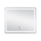 Дзеркало Qtap Mideya (DC-F910) 1000х800 з LED-підсвічуванням Touch, з антизапотіванням, з годинником, димером, рег. яскравості QT2078F910W