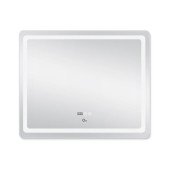 Дзеркало Qtap Mideya (DC-F910) 1000х800 з LED-підсвічуванням Touch, з антизапотіванням, з годинником, димером, рег. яскравості QT2078F910W