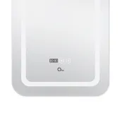 Дзеркало Qtap Mideya (DC-F911) 500х800 з LED-підсвічуванням Touch, з антизапотіванням, з годинником, димером, рег. яскравості QT2078F911W
