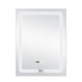 Дзеркало Qtap Mideya (DC-F937) 600х800 з LED-підсвічуванням Touch, з антизапотіванням, з годинником, димером, рег. яскравості QT2078F937W