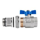 Кран кульовий "Американка" Icma Blue 1" з антипротіканням прямий №215 Кран кульовий "Американка" Icma Blue 1" з антипротіканням прямий №215